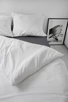 Pościel bawełniana SIMPLY 160x200 biała