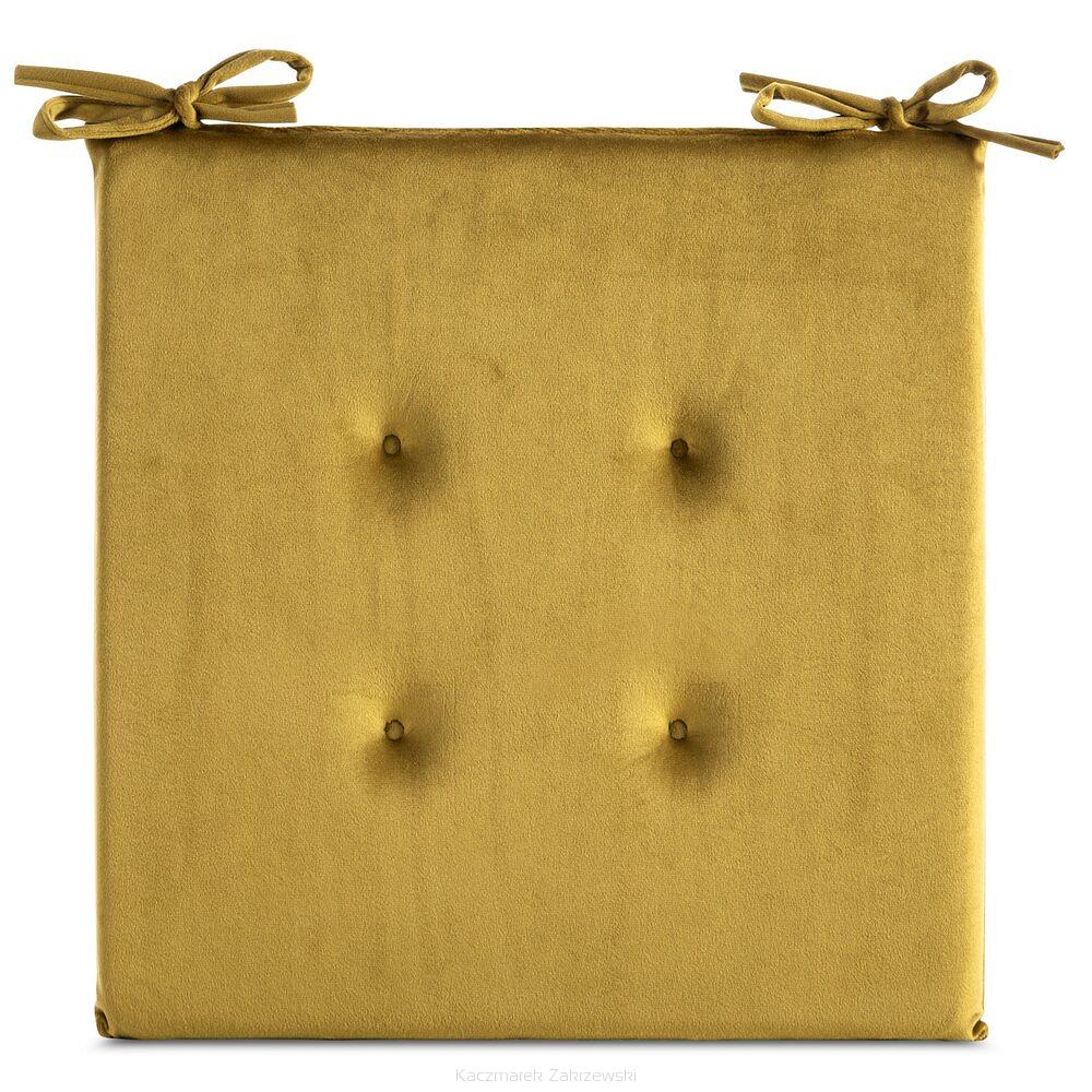 Poduszka na krzesło GAJA 40x40x3 Eurofirany musztardowy