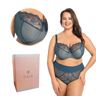 Biustonosz GAIA Semi-Soft Beatrice Maxi 949 półusztywniany granatowy