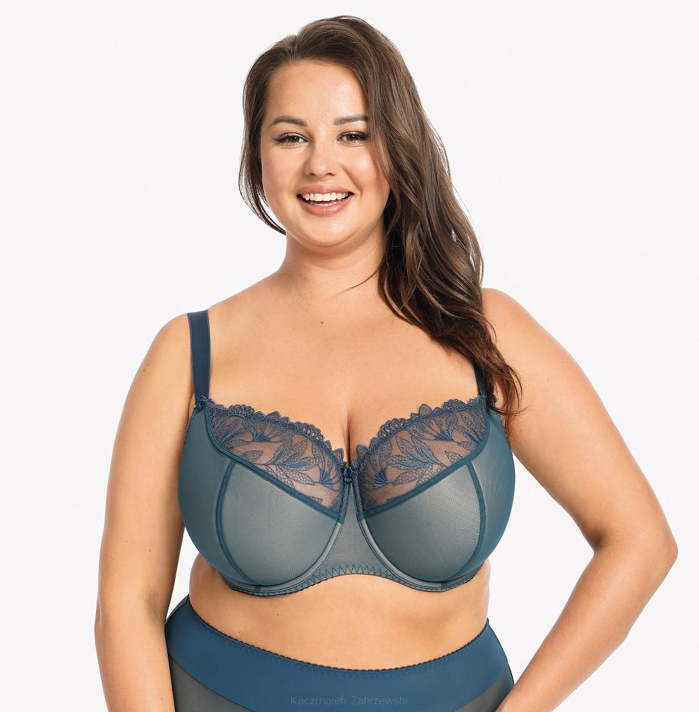 Biustonosz GAIA Semi-Soft Beatrice Maxi 949 półusztywniany granatowy
