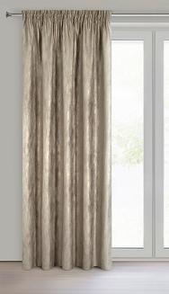 Zasłona gotowa na taśmie ESTEL 140x270 Eurofirany ciemnobeżowy