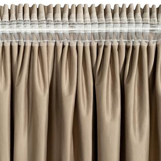 Zasłona gotowa na taśmie ESTEL 140x270 Eurofirany ciemnobeżowy