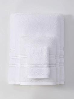 Ręcznik bambusowy Harmony 50x90 biały ze srebrną bordiurą