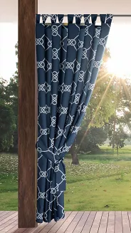 Zasłona gotowa na szelkach GARDEN 155x200 Eurofirany granatowy