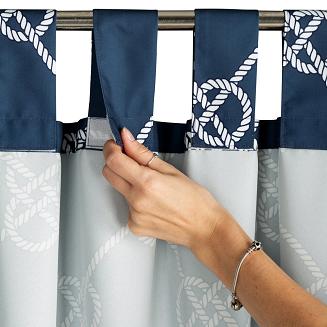 Zasłona gotowa na szelkach GARDEN 155x200 Eurofirany granatowy