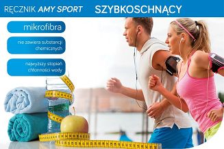 Ręcznik szybkoschnący AMY3 70x140 Eurofirany stalowy