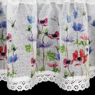 Firana gotowa NORA 130x50 Eurofirany czerwony