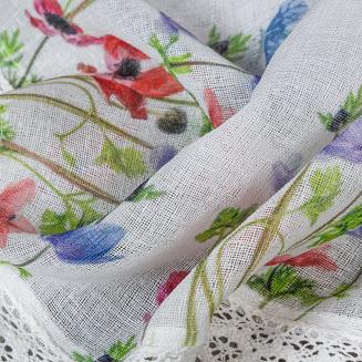 Firana gotowa NORA 130x50 Eurofirany czerwony