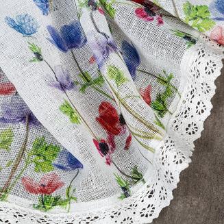 Firana gotowa NORA 130x50 Eurofirany czerwony