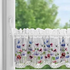 Firana gotowa NORA 130x50 Eurofirany czerwony