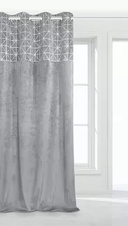 Popielata Zasłona Welurowa 140x250 Glossy