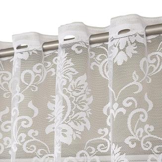 Firanka żakardowa gotowa na przelotkach APOLONIA 140x230 biała