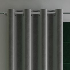 Zasłona gotowa na przelotkach VELVI 140x260 antracytowa