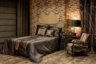 Narzuta dekoracyjna ALISMA2 170x210 brązowy/beżowy