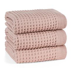 Ręcznik bawełniany gofrowany MELO 70x140 Eurofirany różowy