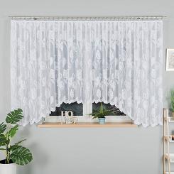 Firanka żakardowa gotowa na żabki SONIA 550x160 biała