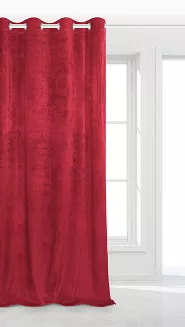 Czerwona Zasłona Welurowa 140x250 Velvet Soft