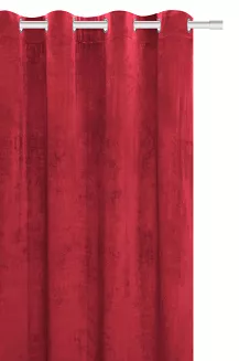 Czerwona Zasłona Welurowa 140x250 Velvet Soft