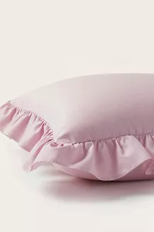 Poszewka do pościeli z falbanką RUFFY PREMIUM 50x70 pudrowa