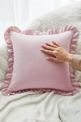 Poszewka do pościeli z falbanką RUFFY PREMIUM 50x70 pudrowa