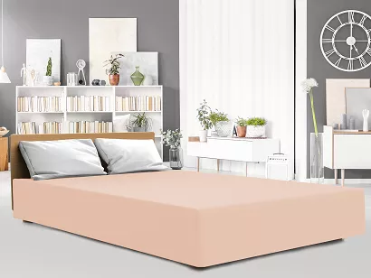 Prześcieradło jersey z elastanem z gumką 140x200 Darymex różowe