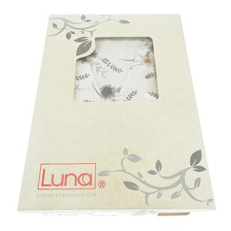 Szlafrok damski LUNA kod 367 morelowy z koronką