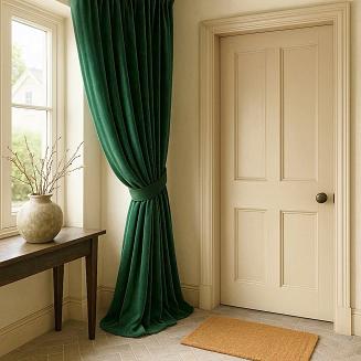 Szarfa do zasłony Velvet Soft 8x140 welurowa butelkowa zieleń