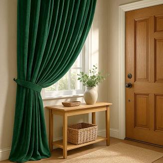 Szarfa do zasłony Velvet Soft 8x140 welurowa butelkowa zieleń