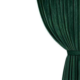 Szarfa do zasłony Velvet Soft 8x140 welurowa butelkowa zieleń