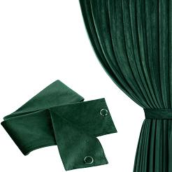 Szarfa do zasłony Velvet Soft 8x140 welurowa butelkowa zieleń