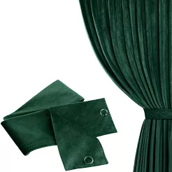 Szarfa do zasłony Velvet Soft 8x140 welurowa butelkowa zieleń