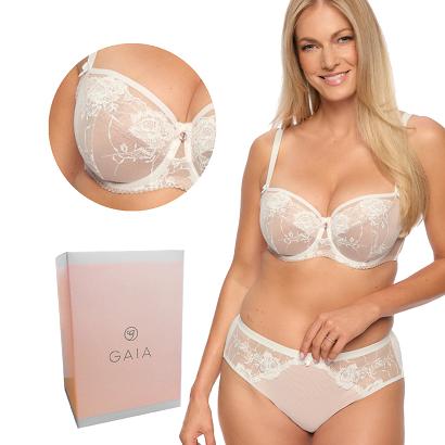 Biustonosz z koronką Soft Aida 1284 miękki ecru mokka