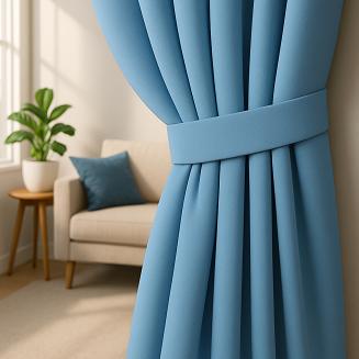 Szarfa do zasłony Hold 8x140 welurowa błękitna