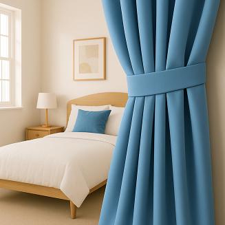 Szarfa do zasłony Hold 8x140 welurowa błękitna
