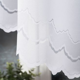 Firanka żakardowa gotowa na żabki GENOWEFA 400x100 biała