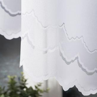 Firanka żakardowa gotowa na żabki GENOWEFA 400x100 biała