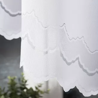 Firanka żakardowa gotowa na żabki GENOWEFA 400x100 biała