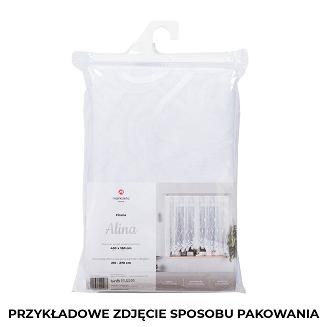 Firanka żakardowa gotowa na żabki SONIA 350x160 biała