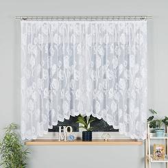 Firanka żakardowa gotowa na żabki SONIA 350x160 biała