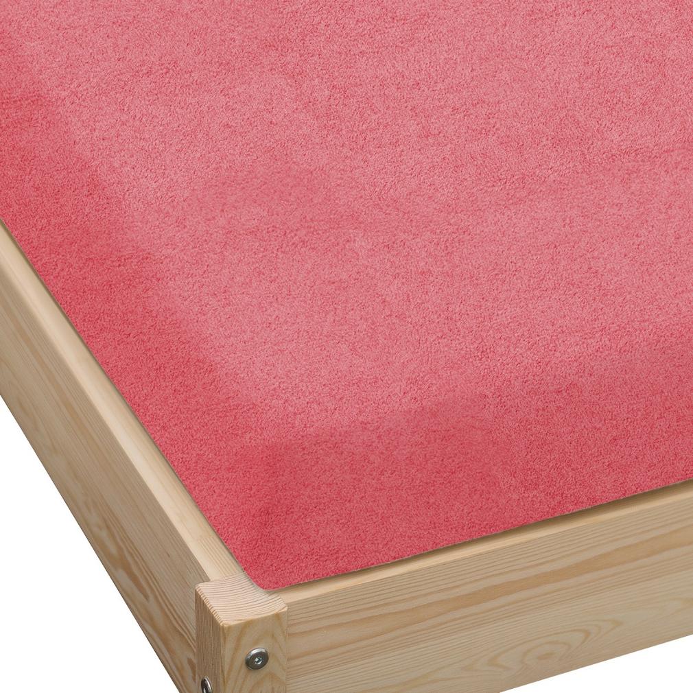 Prześcieradło frotte z gumką 180x200 koralowy GRUBE