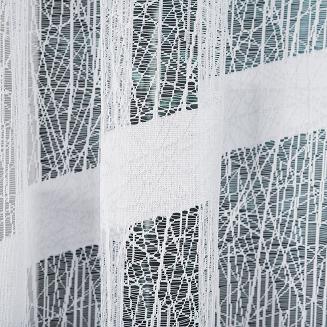 Firanka żakardowa gotowa na żabki WIKTORIA 500x160 biała