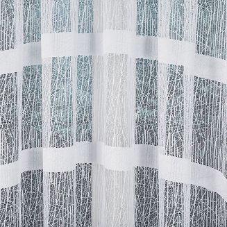 Firanka żakardowa gotowa na żabki WIKTORIA 500x160 biała