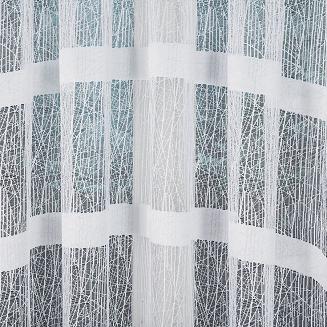 Firanka żakardowa gotowa na żabki WIKTORIA 500x160 biała