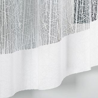 Firanka żakardowa gotowa na żabki WIKTORIA 500x160 biała