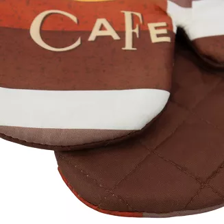 Rękawice kuchenne 18x27 z magnesem 2 szt. kawowy poranek