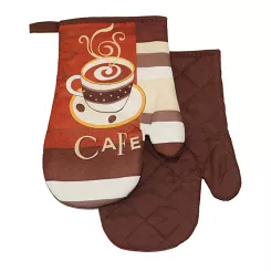 Rękawice kuchenne 18x27 z magnesem 2 szt. kawowy poranek