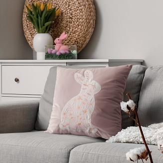 Poszewka dekoracyjna WIOSNA 45x45 Eurofirany jasnoróżowy