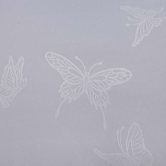 Pościel atłasowa z haftem 160x200 ekskluzywna biała motyle