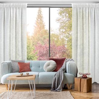 Zasłona gotowa na taśmie KELSI 140x270 Eurofirany naturalny