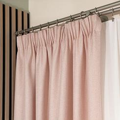 Zasłona gotowa na taśmie MOLLY 140x250 strukturalna pudrowy róż